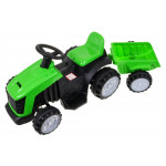 Elektrický traktor s vlečkou - zelený